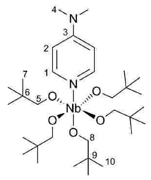 Fig. Nb(ONep)5(DMAP) molecular structure