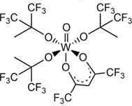 Fig. Structural formula of WO[OCMe(CF3)2]3(hfac)